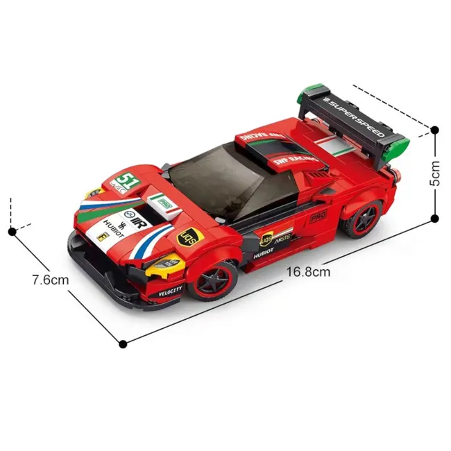 Конструктор на радиоуправлении "Феррари", 279 деталей, аккумулятор