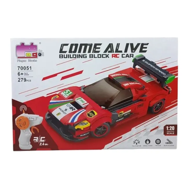 Конструктор на радиоуправлении "Феррари", 279 деталей, аккумулятор